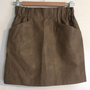 Zara Vegan Leather Skirt with pockets